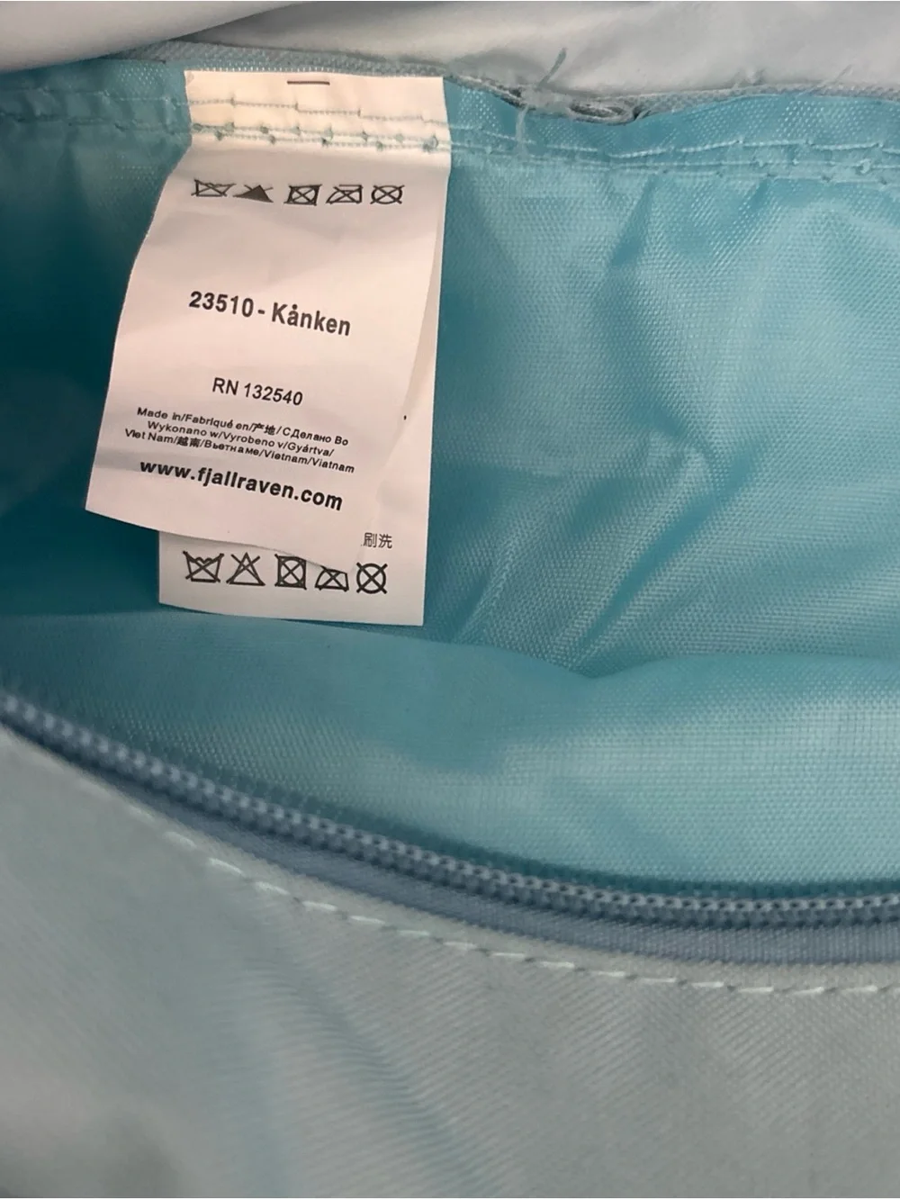 Fjallraven Kanken 16L Backpack Travel Book School Bag 23510- Light Blue EUC